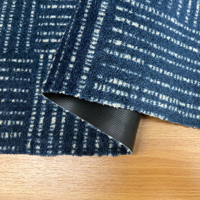 Matsmiths Canvas Floor Mats Washable Indoor Mat with Rubber Backing, Large for Entryway, Workshops, Man Caves, Bars, Non-Slip Area Rug and Mat, Washable Entryway Rug, Pet Friendly, Kid Friendly, Neutral, Taupe, Black, Navy, White, Navy Fold