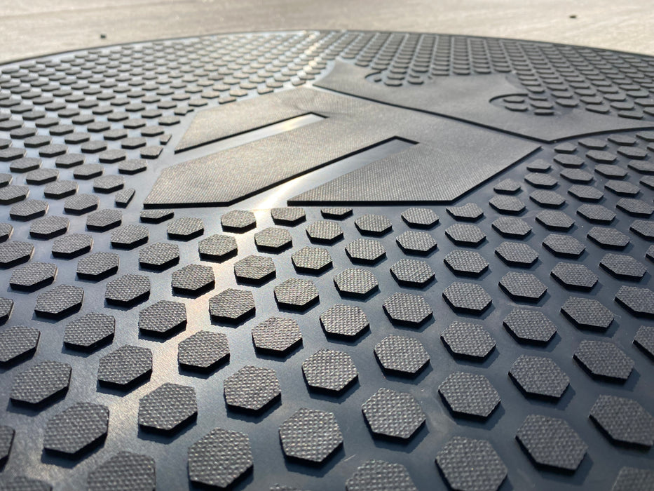 Matsmiths BBQ Grill Floor Mat, Durable Rubber Mat with Slip-Resistant Backing, Protects Decks and Patios from Food Debris, Oils, and Grease, Anti-Fatigue and All-Weather Safe for Outdoor Grilling, Patio Decking, Workspace Protection, Black, 33” x 59”