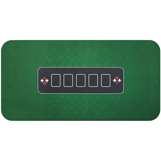 Matsmiths Poker Pro Table Topper Mat, Washable Casino-Style Gaming Mat with Smooth Felt Surface and Rubber Backing, Non-Slip Poker Table Cover for Kitchen Tables, Game Tables, Pub Tables, Stain-Resistant, Black with Betting Zone Design, 24” x 47”
