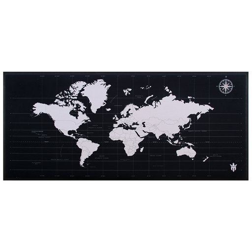 World Map Desktop Mat upclose